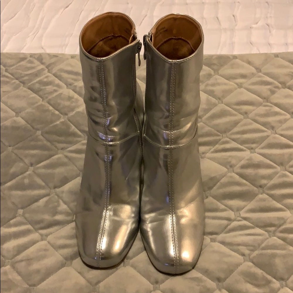 Urban Outfitters Silver Booties